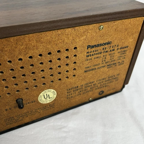 Vintage Panasonic RE-7273 Weather 3 Band FM AM Table Radio Silver Wood 1970s - Picture 6 of 9