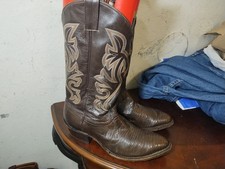 Vtg COWTOWN Men's Brown Lizard Skin Boots Western Cowboy USA Made Size 10
