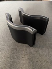 2x Original VW T-Roc Einsatz Mittelkonsole Schwarz Chrom Getränkehalter Halter