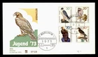 DR WHO 1973 GERMANY FDC BIRD CACHET SEMI POST COMBO w29471