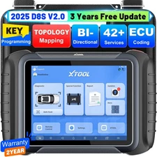XTOOL D8S V2.0 Car Diagnostic Scanner Topo Mapping Key Programmer 42+ Resets FCA