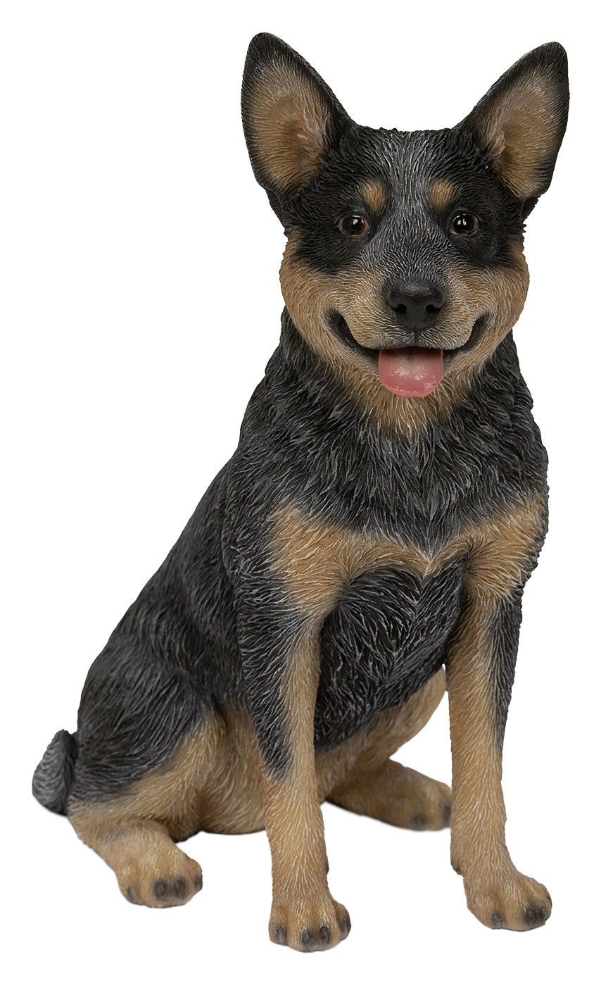 Vivid Arts Blue Heeler Dog - Garden Ornament 19cm - Indoor or Outdoor