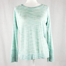 Champion Elite Top Women M Green Heathered Super Soft Long Sleeve Round Neck