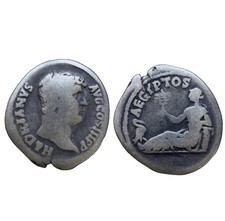 Authentic Hadrian Silver Denarius RIC II 1482 – AEGYPTOS, Struck AD 130-133