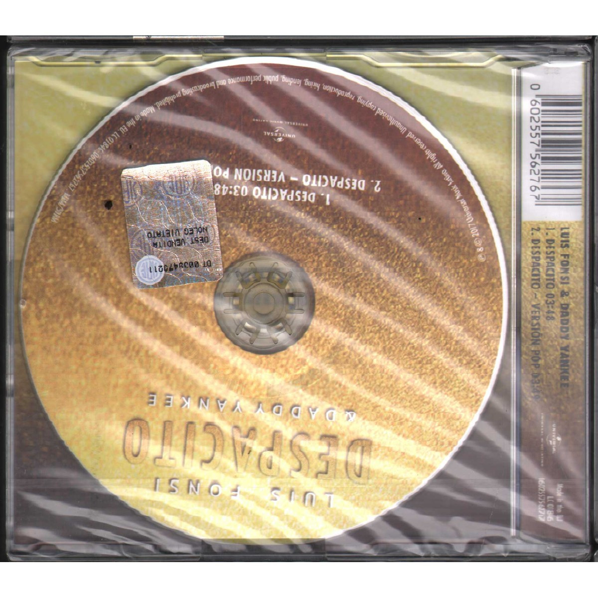 Luis Fonsi & Daddy Yankee CD'S Single Despacito Universal Latino