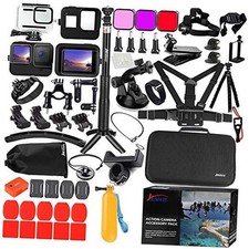 Accessories Kit for Gopro Hero 13 12 11 10 9 Black Waterproof Housing Silicone
