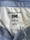 Hickey Freeman Golf Polo Shirt Men's M Blue Geometric Short Sleeve — photo 2