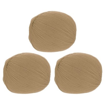 Wolle 100% Wolle 4-fädig 3,52 oz, 306 m (khaki, 3 Knäuel) für Wool