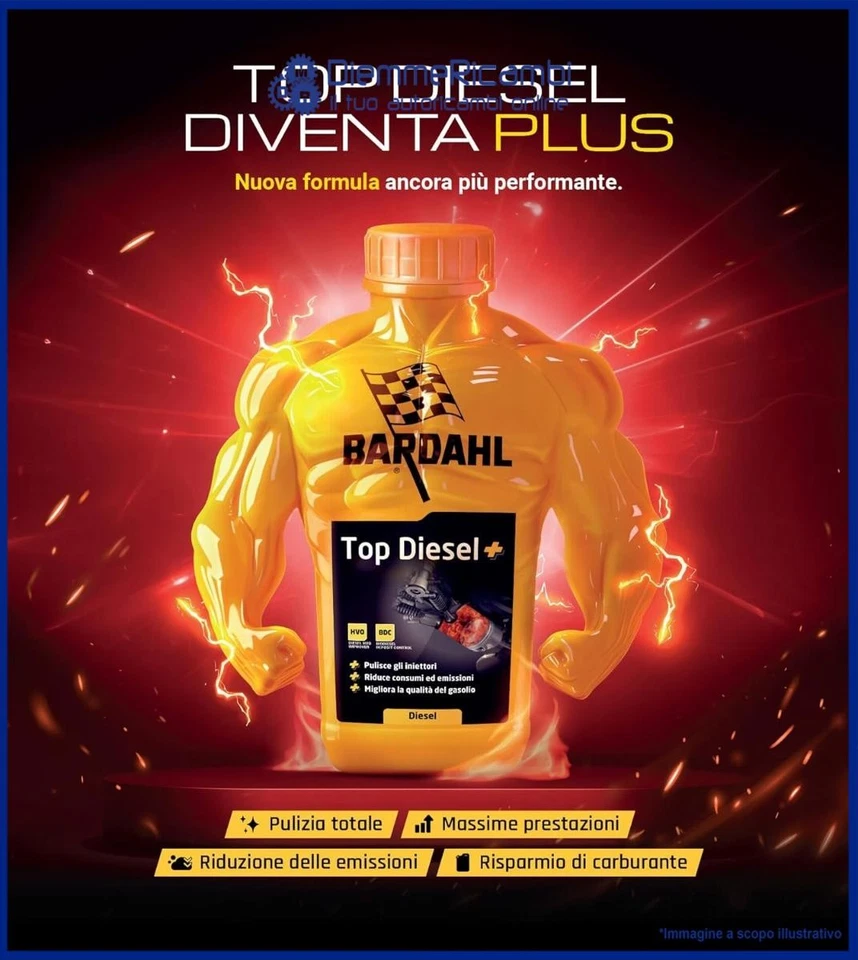 BARDAHL TOP DIESEL+ 2 L ADDITIVO PROTEZIONE PULIZIA MOTORE AUTO GASOLIO INIET... - Immagine 2 di 4
