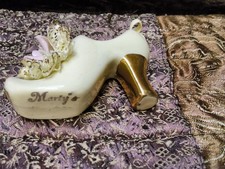 Vintage Lace Shoe With A Bow On The Back Signed Morty's
