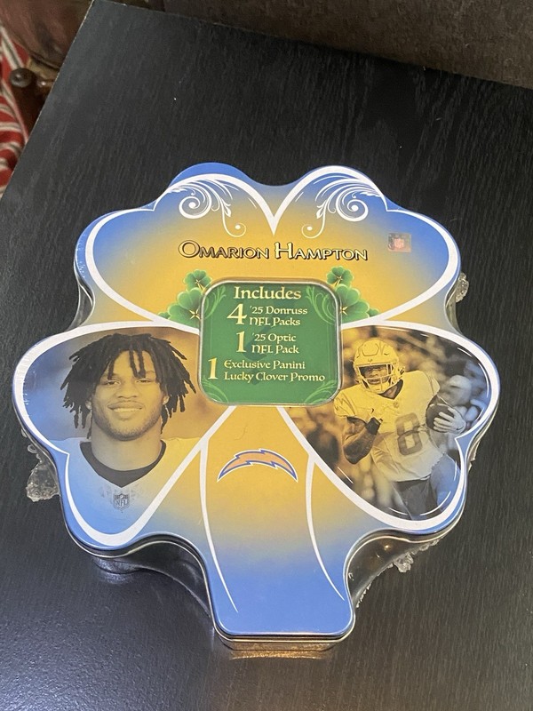 Omarion Hampton Four Leaf Clover Tin Factory Sealed New San Diego Chargers ￼