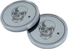 LED Car Cup Holder Lights, 2 Pack Coasters 7 Colors Changing USB Gray