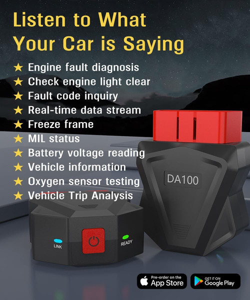 Alternate view of Obd2 Scanner Bluetooth Ios Iphone Android Power On/off Button Save
