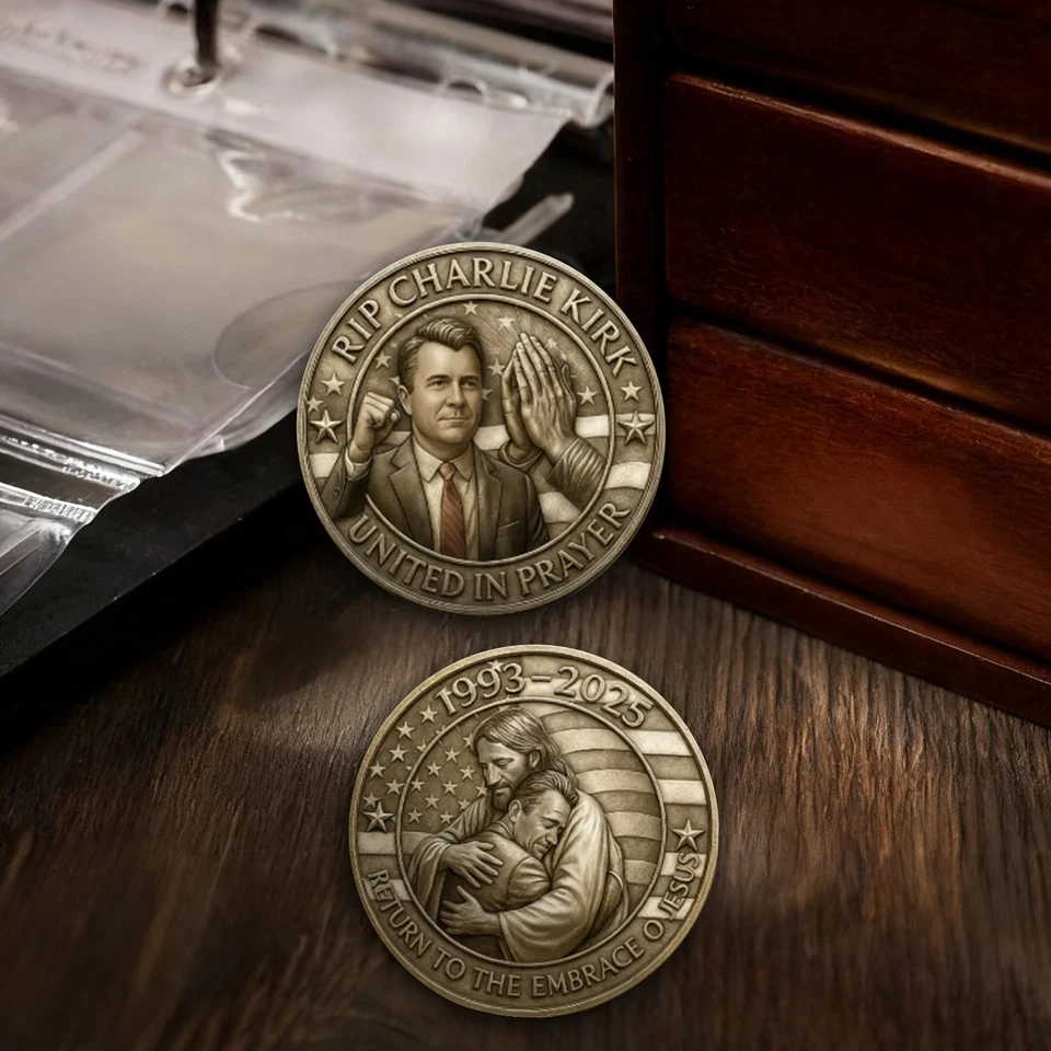 Памятная монета Rip Charlie Kirk United In Prayer 1993-2025 - Изображение 2 из 4