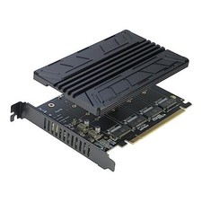 Quad NVMe PCIe Adapter, NVMe to PCI-e 4.0/3.0 x16 Expand Controller 4-Port