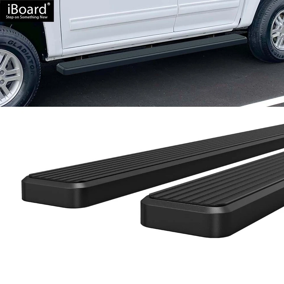 Running Board 6in Aluminum Black Fit Chevy Colorado GMC Canyon Crew Cab 04-12 Foto 2 de 4