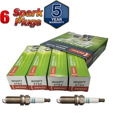 6x Spark Plugs for Denso 4704 IKH20TT Iridium TT 0041591303 for HYUNDAI