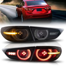 Vland Full Led Tail Lights Smoke Drl For Mazda 3 Axela Sedan 2019 2020 2021 Pair