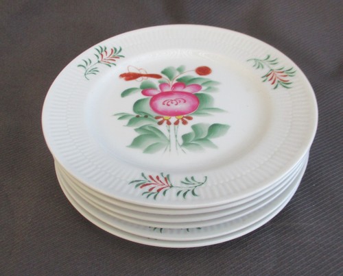 August Warnecke Ostfriesiche Rose 6 Teller ca. 16 cm. Keramikgalerie