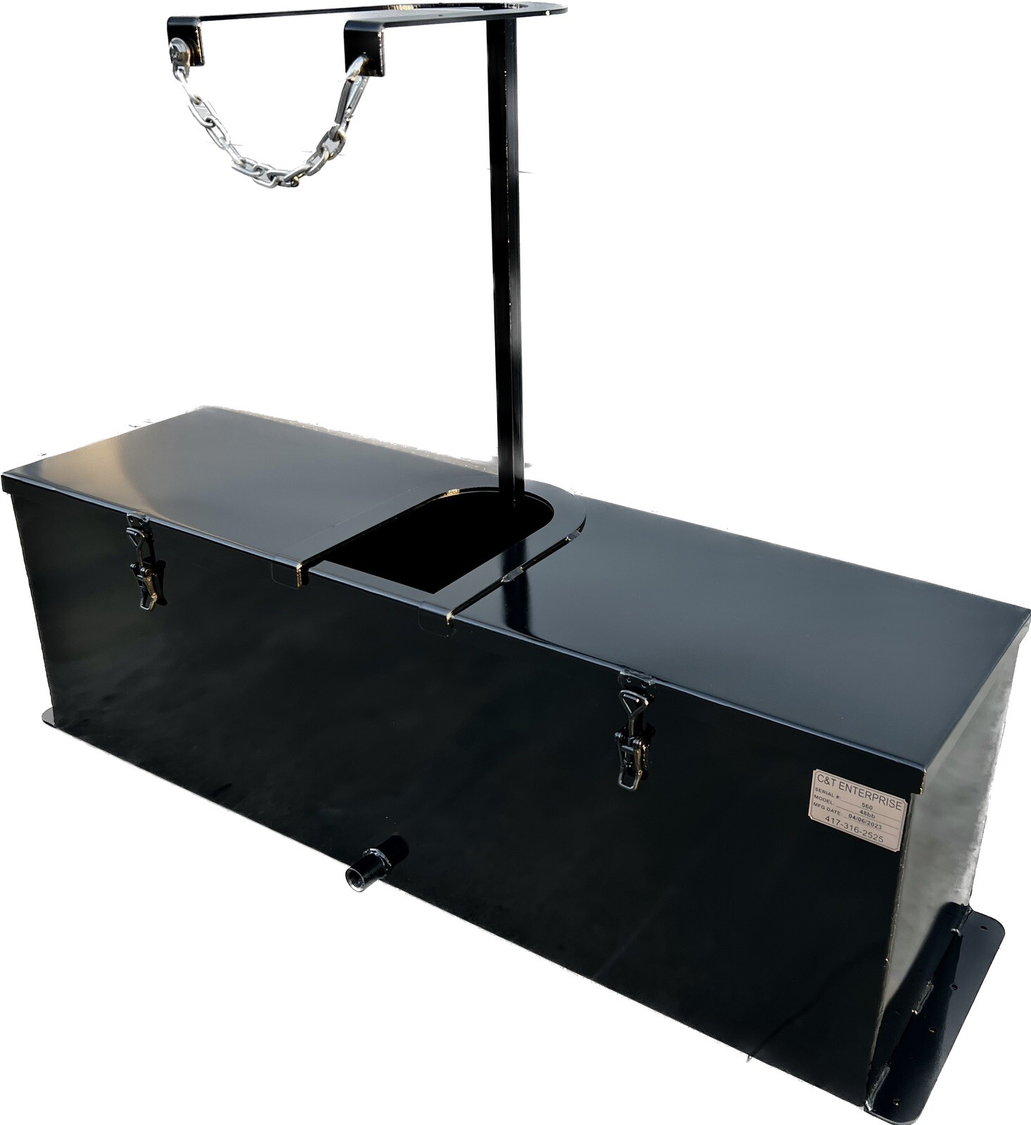 Sealcoating brush box fits up to 48” brushes