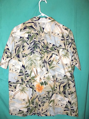 Excelente! CAMISA HAWAIANA TORI RICHARD DE COLECCIÓN, ALGODÓN Y RAYÓN, BAILARINES DE HULA, PALMERAS, Talla L - Imagen 12 de 15