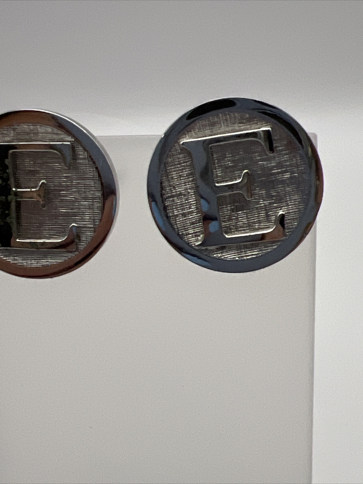 Vintage Signed SHIELDS Letter Initial "E" Cufflin… - image 3