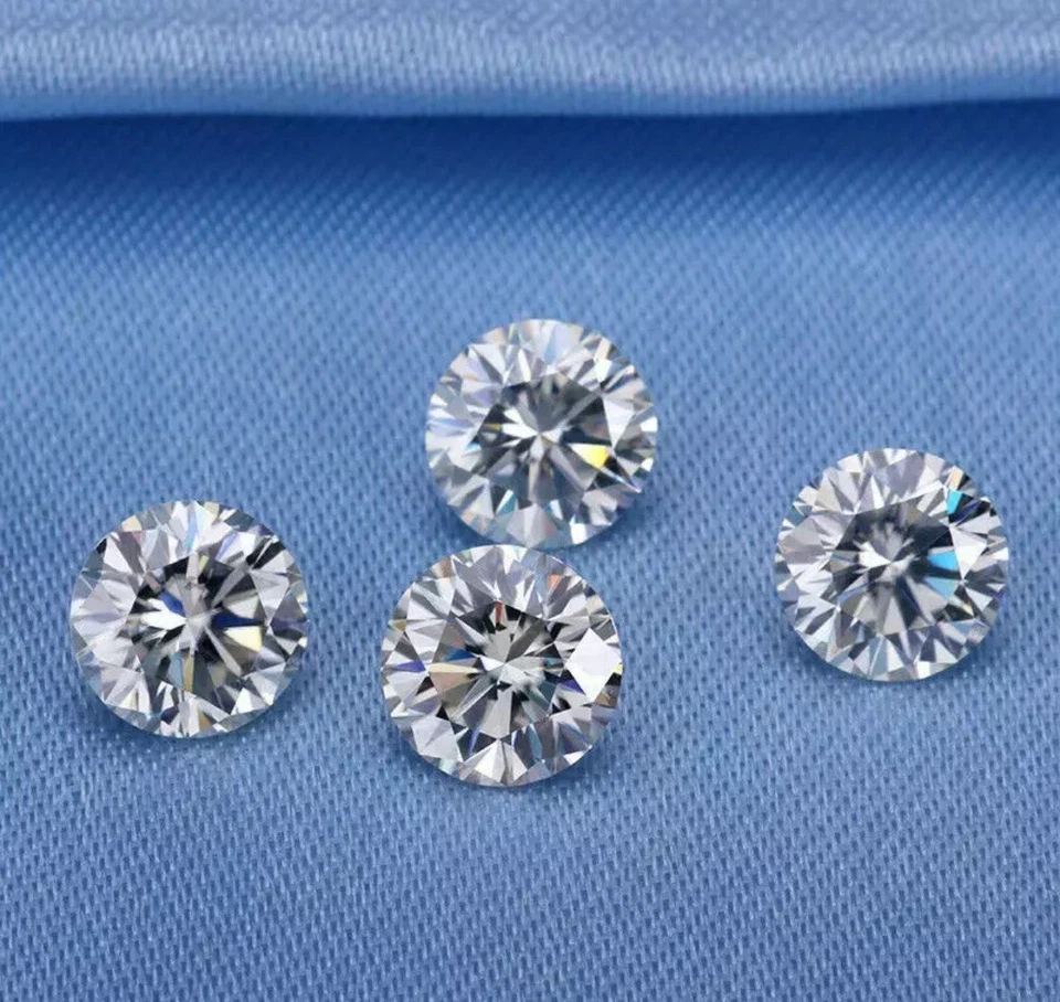 Aretes solitarios 8,00 quilates TW creados en laboratorio corte redondo VVS1/D tornillo trasero 9 mm Foto 4 de 4