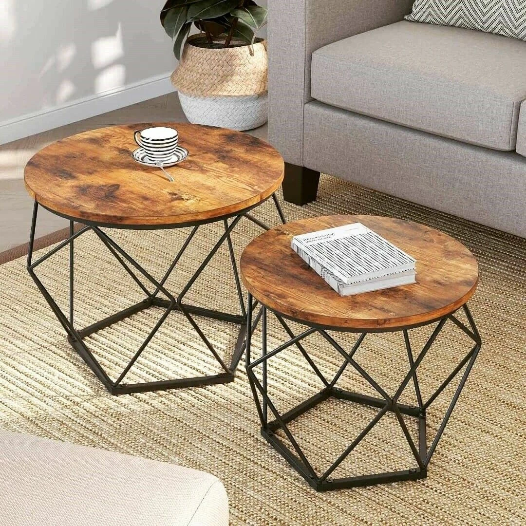 Industrial coffee table cheap and end tables