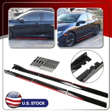 For Kia Forte 2010-2023 Side Skirt Extension Lip Splitter Spoiler Gloss Black