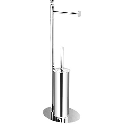 PIANTANA COLONNA PORTA SCOPINO BASE OVALE Cromo