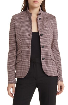 Rag Bone Women's Slade Italian Plaid Cotton Blend Knit Blazer Jacket Size 