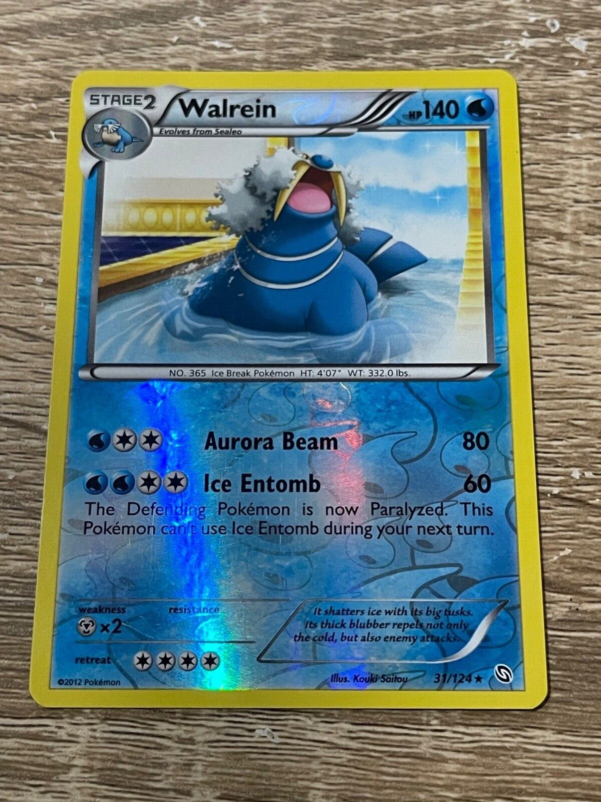 Pokemon - Walrein - 31/124 - Rare - Reverse Holo - BW - Dragons Exalted