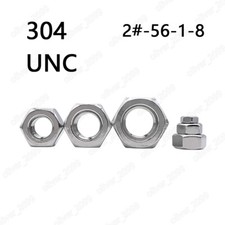 304 Stainless Steel DIN934 Hexagon Nuts Hex Nuts 2 4 6 8 10 12 1/4 3/8 1