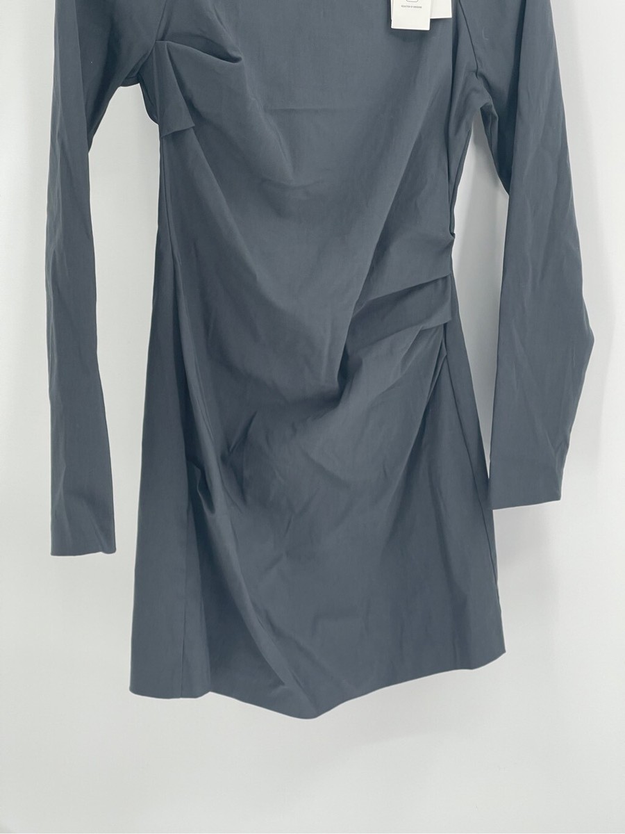 Zara Dress Long Sleeve Womens Large Gray Long Sleeve Mini New | eBay