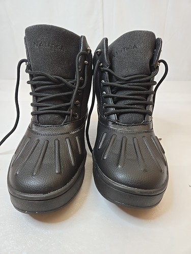 Gr. 11 Nautica Stiefel. Herren Ankle Duck, Neu Bedford Gepolsterter Kragen Schwarz Schnürung - Bild 3 von 9
