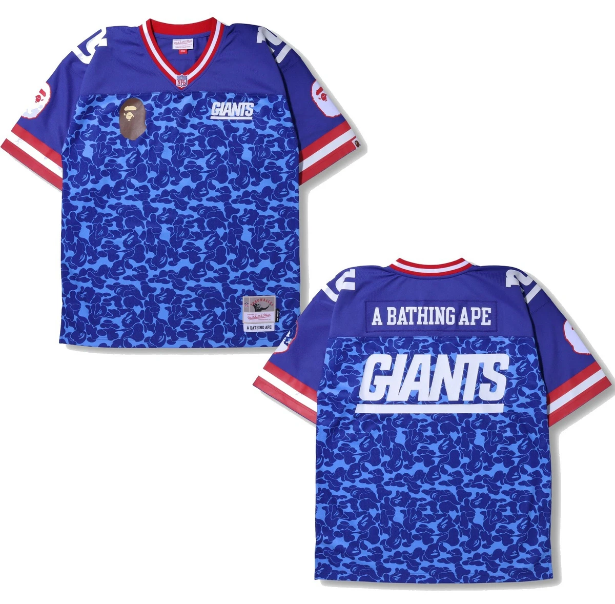 A BATHING APE x Mitchell & Ness M&N NFL NEW YORK GIANTS LEGACY JERSEY