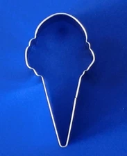 Ice Cream Cone Cookie Cutter 4" Food Dessert Summer Metal NEW