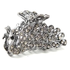 New Black Color Crystal High Quality Metal peacock hair claws clips 8090