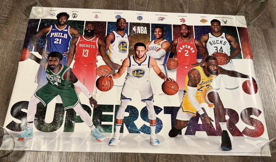 Póster de pared de Superstars de baloncesto de la NBA All Stars 2019 Foto 2 de 4