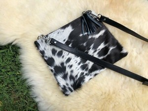 cow fur purse