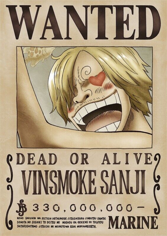 One Piece-talk — erushiii: Regarding Sanji's new wanted poster…