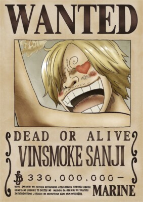 ONE PIECE WANTED POSTER Vinsmoke Sanji NEWS OFFICIAL
