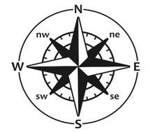 COMPASS HIKING TRAVEL VINYL DECAL (STICKER) FOR CAR OR CAMPERVAN WINDOW BODY