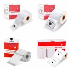 Phomemo M110/M200 Round Self-Adhesive Labels Sticker White/Clear Thermal Paper