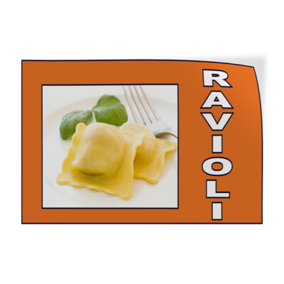 Decal Stickers Ravioli Food Fair Restaurant Cafe Market Vinyl Store Sign Label