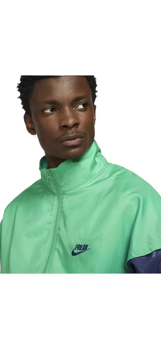 New Nike Men Freak Lightweight Track Jacket Green Teal Navy