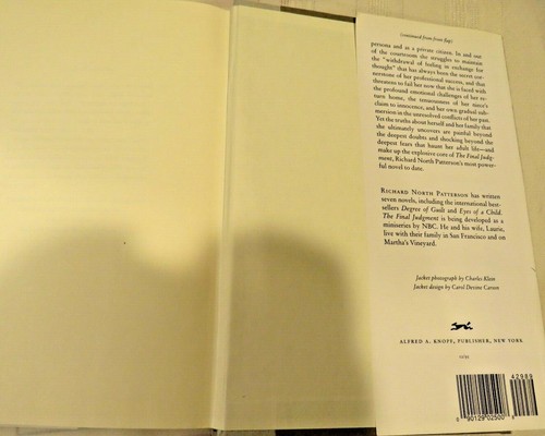 The Final Judgement - Richard North Patterson - 1st Edition 1995 - HC - Schutzumschlag - Bild 6 von 10