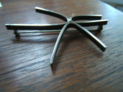 Henry Steig Sterling Silver Modernist Angular Pin Brooch