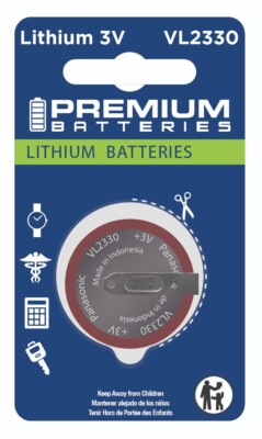 Premium Batteries VL2330 3V Child Safe Lithium Coin Cell (1 Count)