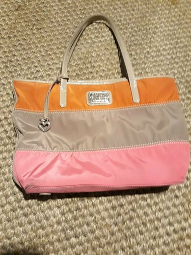 Brighton Cartera Nylon Bloque de Color Bolso de Hombro Naranja Tonos Tierra  - Imagen 1 de 5